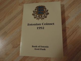 Estonia Official Coinset 1992,  Including Rare 1 Krooni 1992
