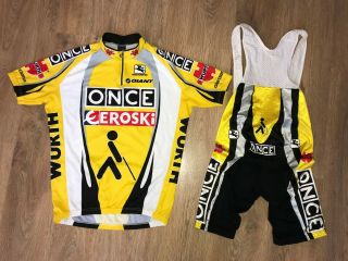 Once Giant Wurth Giordana Rare Cycling Kit Set Jersey Bib Shorts Size Xxl - Xl