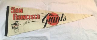 Rare,  Vintage Early 1960s San Francisco Giants Home Run Pennant,