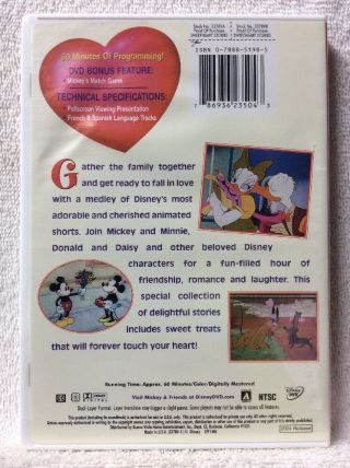 Walt Disney ' s Mickey & Minnie ' s Sweetheart Stories DVD 60 Minutes Rare and OOP 2