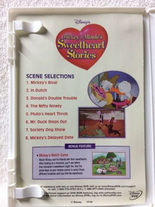 Walt Disney ' s Mickey & Minnie ' s Sweetheart Stories DVD 60 Minutes Rare and OOP 3