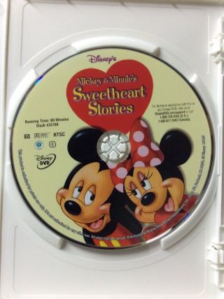 Walt Disney ' s Mickey & Minnie ' s Sweetheart Stories DVD 60 Minutes Rare and OOP 4
