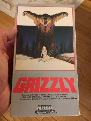 Grizzly,  Vhs,  Christopher George Media Home Video Release,  Rare Fast