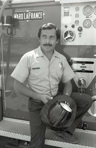 Marco Lopez Fire Truck Emergency Rare 1975 Nbc Tv Photo Negative