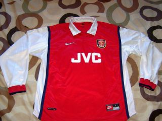 Official Very Rare Old Arsenal Home Football Shirt - Jersey Large Man Long - Sleeve.