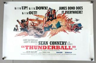 Rare 1995 Thunderball James Bond Sean Connery 36 X 24 Poster Limited 4228 / 5000