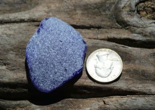 XXXXL FROSTY RARE COBALT BLUE SEAGLASS FROM SEA OF JAPAN,  RUSSIA 3