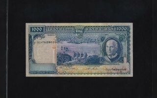 Portugal Angola 1000 Escudos 1970 P - 98 Vf,  Rare Banknote