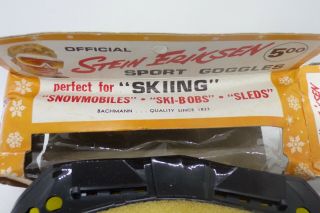 Stein Eriksen Skiing Sports Goggles Vintage Rare Bachmann Official 4