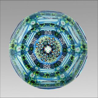 Rare Perthshire Le Pp98 Signed Millefiori Glass Paperweight / Presse Papiers