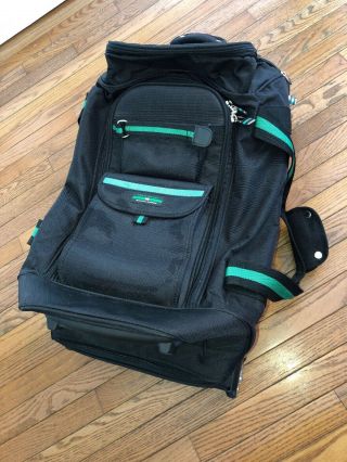 Polo Sport Ralph Lauren Rl Rolling Carryon Luggage Black Green Duffle Rare 26”