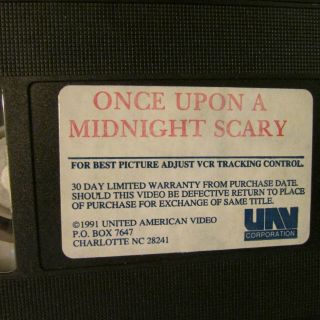 ONCE UPON A MIDNIGHT SCARY RARE HORROR VHS VINCENT PRICE VIDEO GEMS HORROR 2