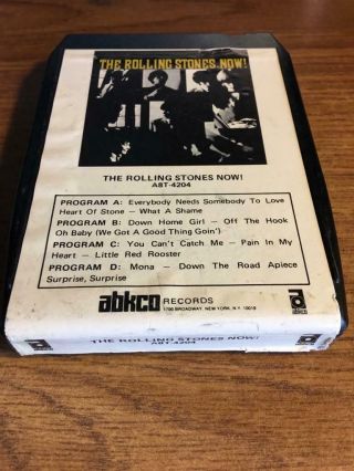 Rolling Stones,  Now Vintage Rare Abkco 8 Track Tape Late Nite Bargain