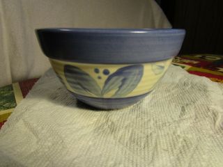 Rare,  Lovely Pfaltzgraff Villa Flora Soup Cereal /bowl Blue Leaves 6 "