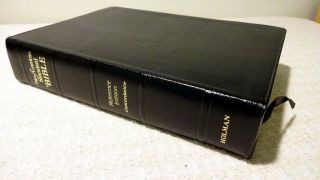 Rare 1973 Holman NASB Side Column Reference Bible Black Bonded Leather 2