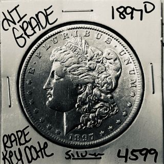 1897 O Morgan Silver Dollar Hi Grade U.  S.  Rare Key Coin 4599