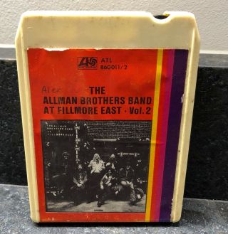 The Allman Brothers Band: At Fillmore East (vol.  2) Rare German Import 8 Track