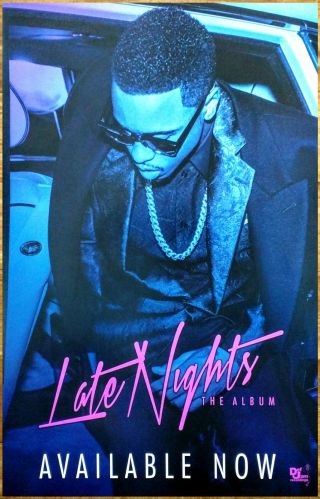 Jeremih Late Nights Ltd Ed Discontinued Rare Poster,  Hip - Hop/rap/r&b Poster