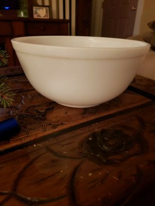 Retro Opal Pyrex Glass 2 1/2 Qt Nesting Mixing Bowl 12 - Unmarked.  Rare