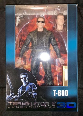 Neca Terminator 2 Judgement Day 3d T - 800 7” Action Figure Anniversary Rare Htf