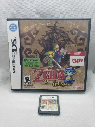 The Legend Of Zelda: Phantom Hourglass Nintendo Ds Game In Rare Display Case