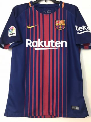 2017 Fc Barcelona Lionel Messi Nike Dri Fit Authentic Rare Jersey Size Youth M