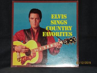 Elvis Presley " Elvis Sings Country Favorites " Lp Rare Reader 