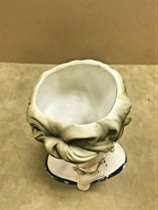Rare Lefton Vase - Vintage Woman ' s Head Porcelain Planter - Lady with Pearls 2