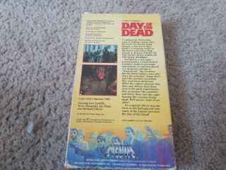 Day of the Dead (VHS) rare Romero 2