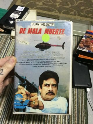 De Mala Muerte Mexi Spanish Big Box Slip Rare Oop Vhs