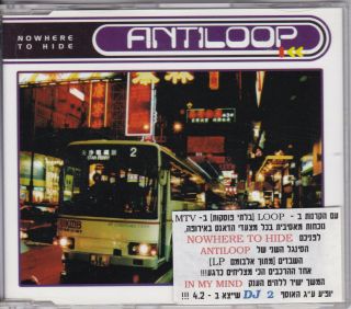 Antiloop Nowhere To Hide Rare Oop Israel Promo Cd Single From 1997