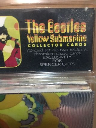Rare The Beatles 1999 Yellow Submarine Collector Cards.  Spencer Gifts 2