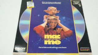 Mac and Me.  Video large Laser Disc Movie.  Rare 1988 Boy and Alien become friends 2