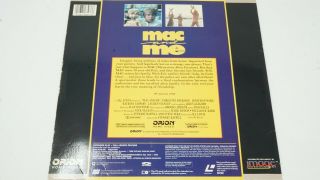 Mac and Me.  Video large Laser Disc Movie.  Rare 1988 Boy and Alien become friends 4
