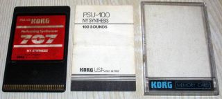 Korg Rare Rom Card For 707 Fm Keyboard,  Psu - 100 Rom Card,  " Synthesizer Programs "