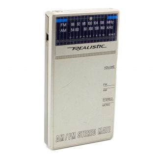 Realistic Am/fm Stereo Mate 12 - 120 Portable Pocket Radio Rare