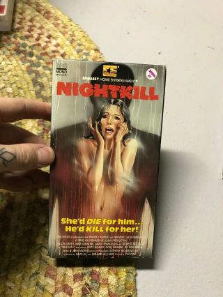 Night Kill Horror Sov Slasher Big Box Slip Rare Oop Vhs
