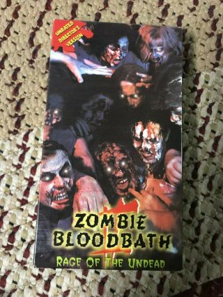 Zombie Blood Bath 2 Rage Of The Undead Big Box Slip Rare Oop Vhs