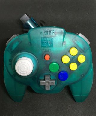 N64 HORI (Two Tone) Aqua Green - Blue & White Controller USA Seller RARE Color 2