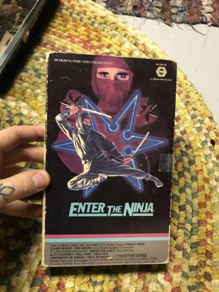 Enter The Ninja Big Box Slip Rare Oop Vhs