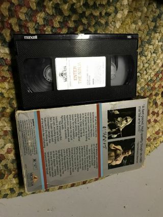 ENTER THE NINJA BIG BOX SLIP RARE OOP VHS 2