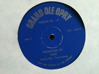 Rare Grand Ole Opry Radio Show Lp 141 142 Bill Monroe Willie Nelson Bluegrass Vg