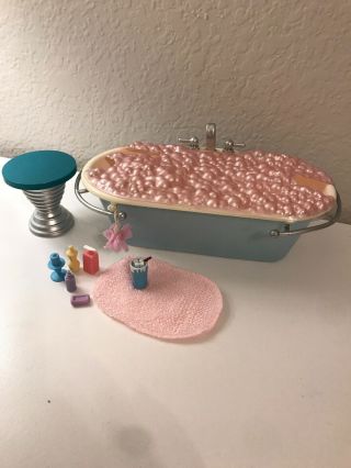 Barbie Doll My Scene Madison Bathtub Bathroom Tub Getting Ready Playset Rare