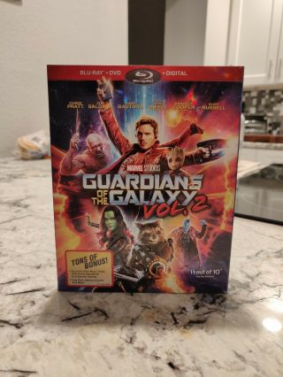 Guardians Of The Galaxy Volume 2 Packaging,  Slipcover No Discs First Issue Rare