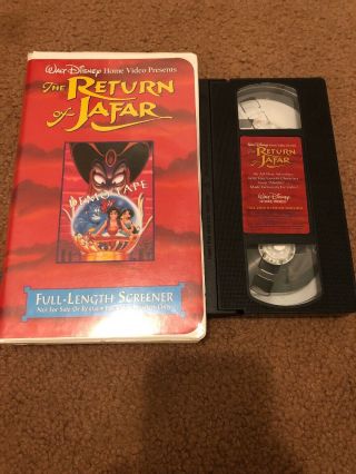 Disney - The Return Of Jafar (Demo Tape) VHS (White Clam Shell) Rare/HTF 4