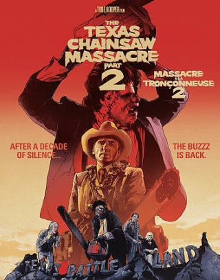 The Texas Chainsaw Massacre 2 (blu - Ray Disc,  2014,  With Faceplate) Oop Rare