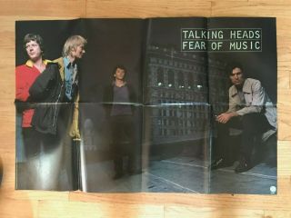 Talking Heads - Fear Of Music - Promotional Poster - Warner Bros 1979 Very Rare