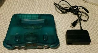Nintendo 64 N64 Ice Blue Funtastic Console System Atomic Clear Rare Teal