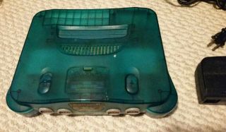 Nintendo 64 N64 Ice Blue Funtastic Console System Atomic Clear Rare Teal 2