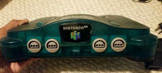 Nintendo 64 N64 Ice Blue Funtastic Console System Atomic Clear Rare Teal 3